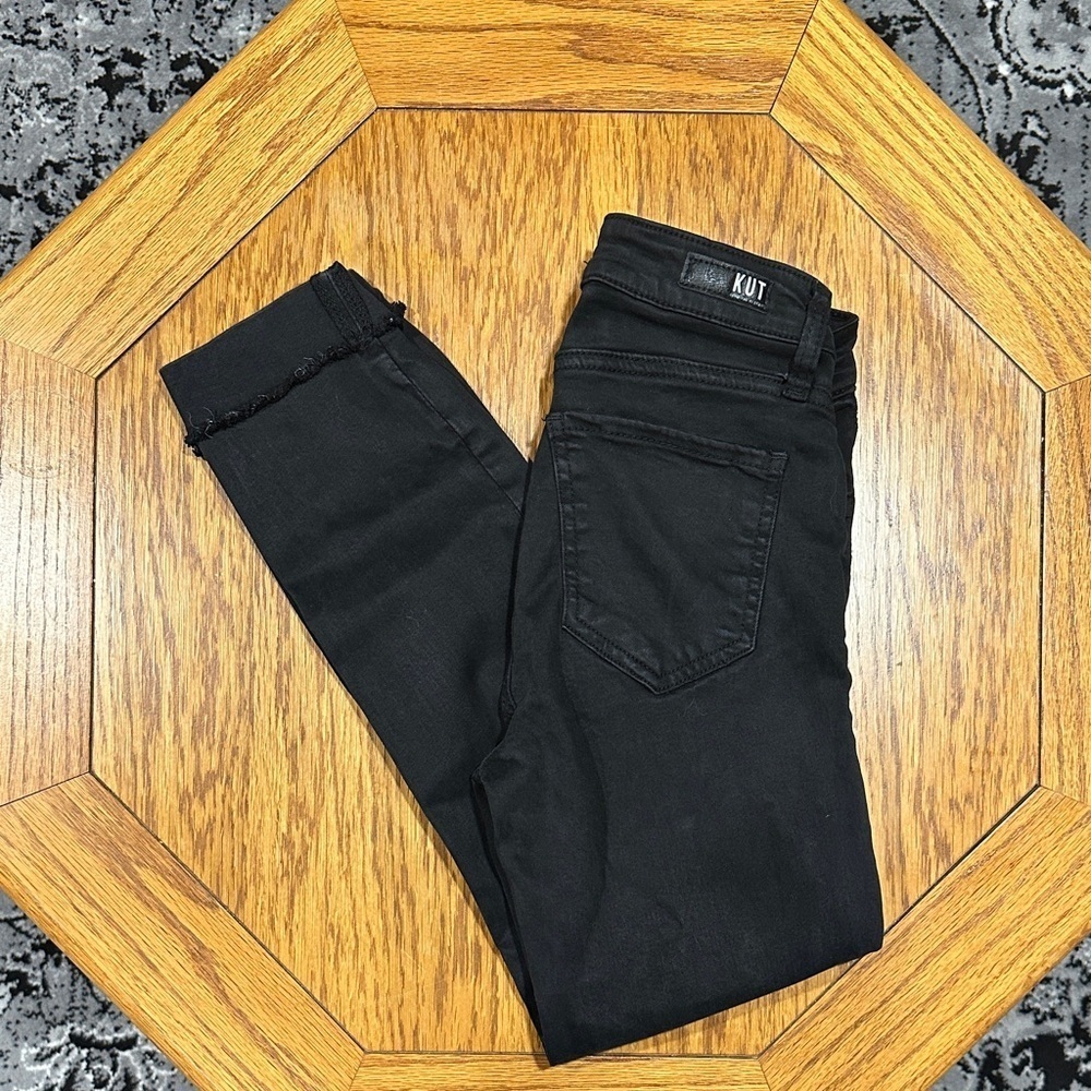 *KUT FROM THE KLOTH* Black Stretch Denim Jeans Size 00